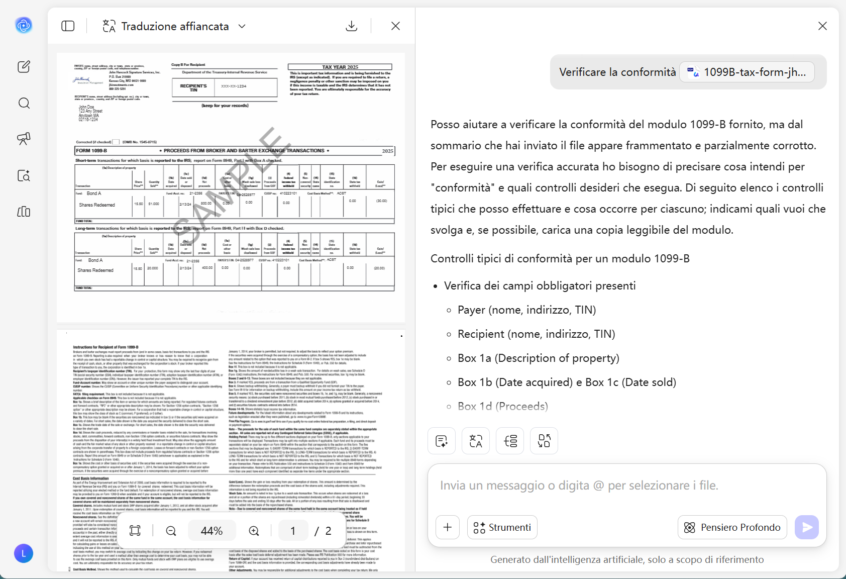 Anteprima Tax Compliance Checker