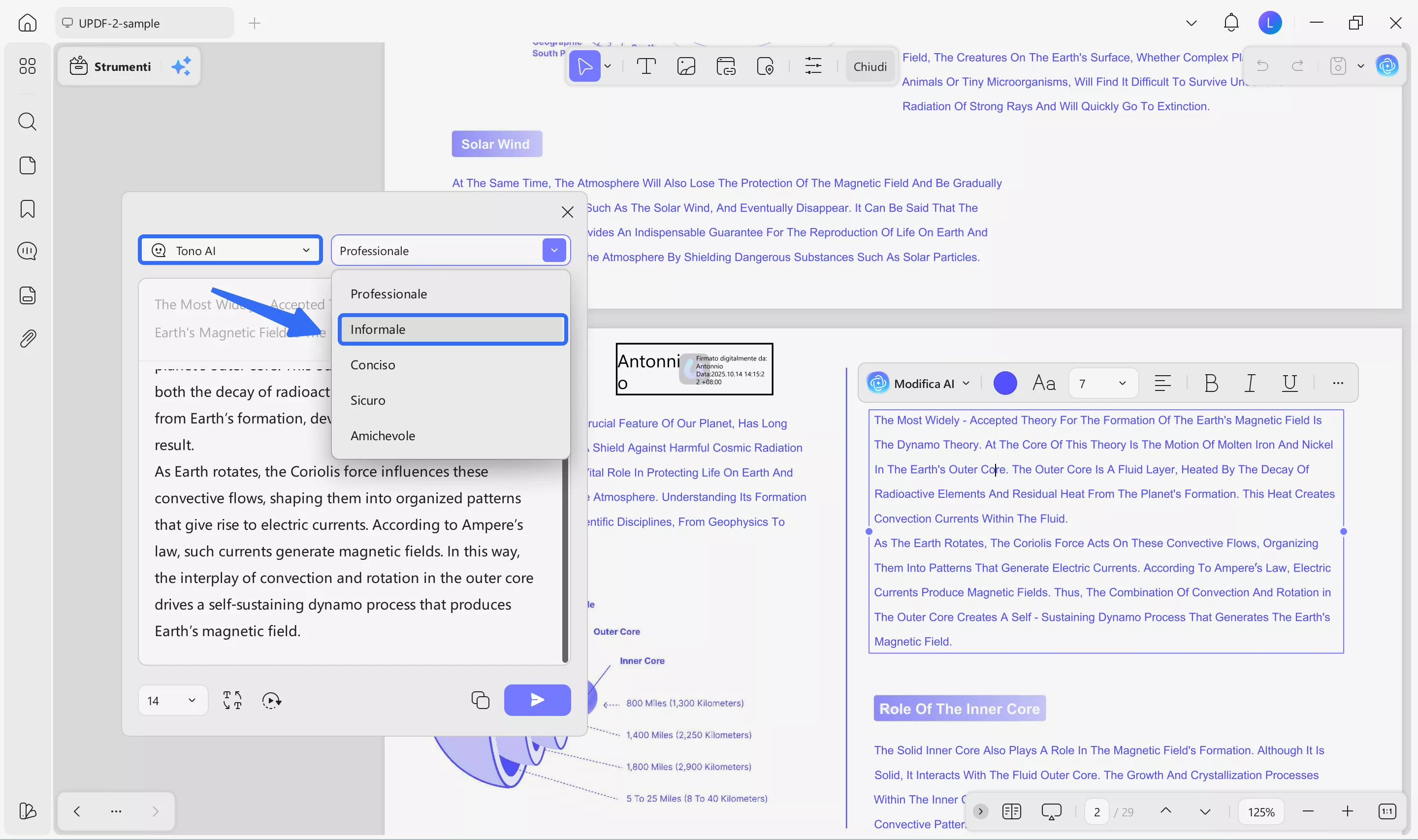  response to ai tone preset