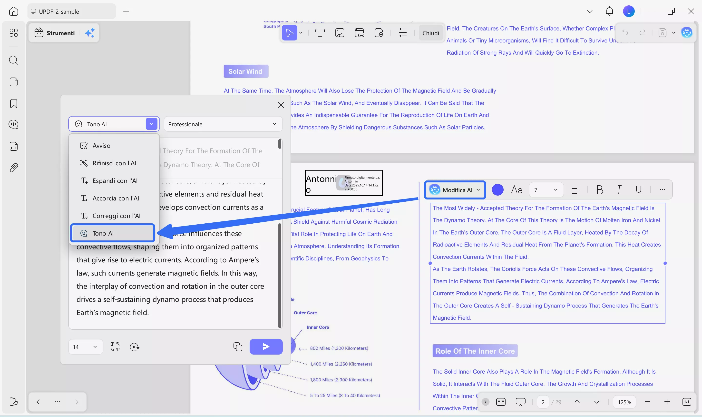  select a style for ai tone preset