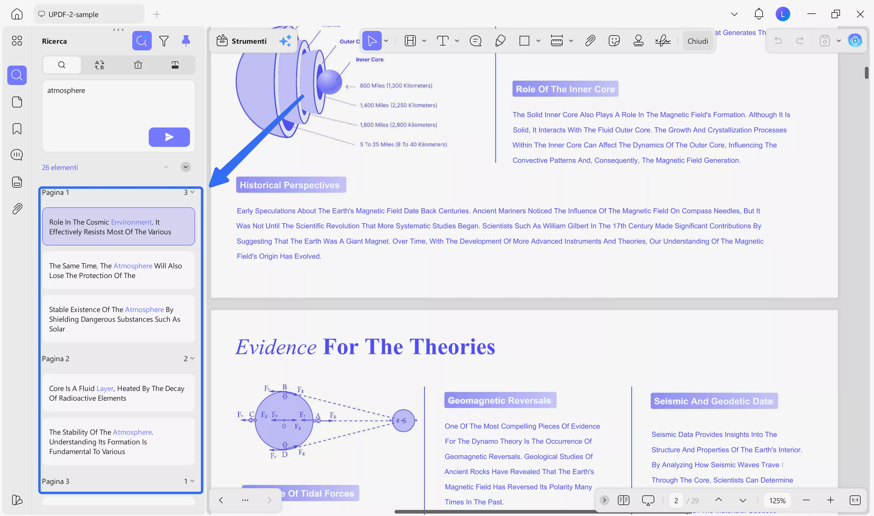 view the semantic search results