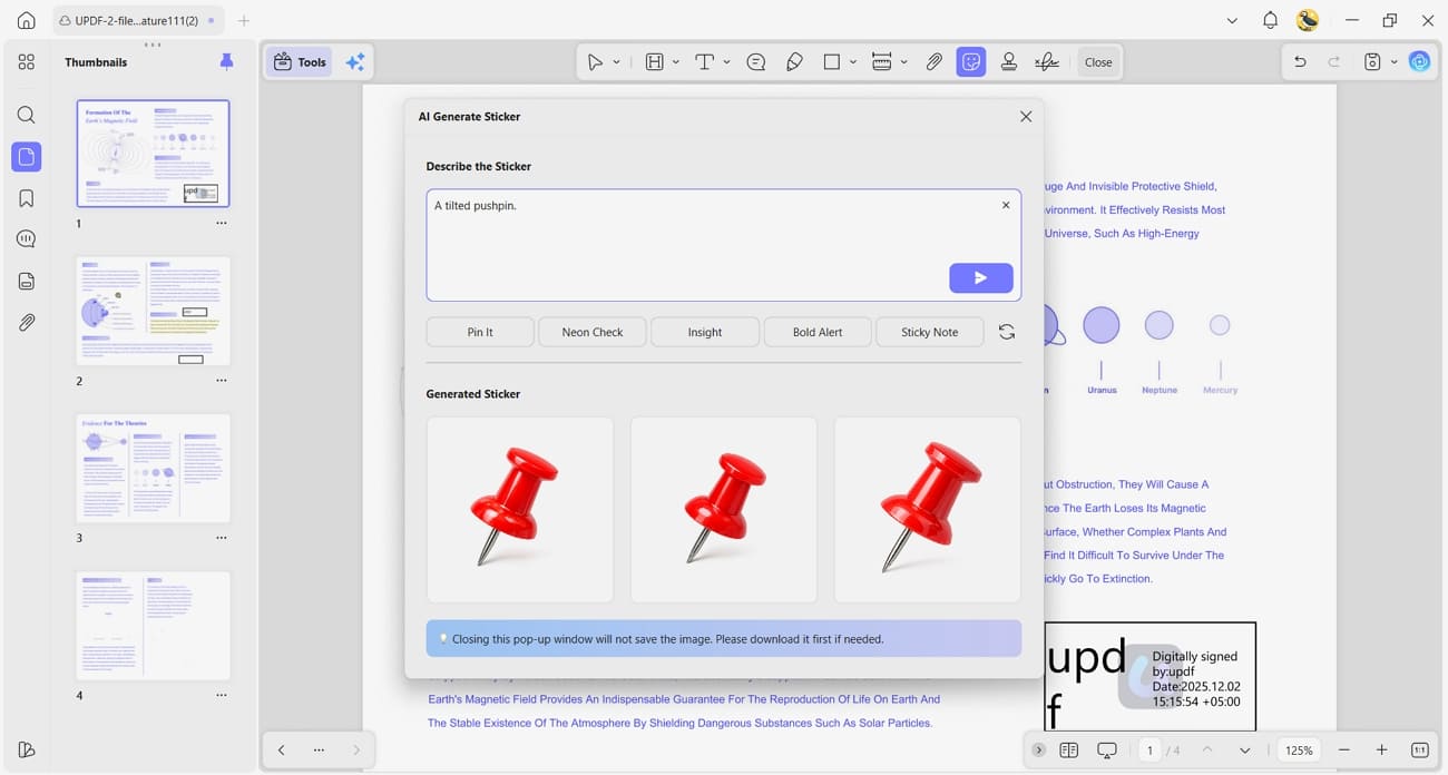 generate ai custom stickers updf