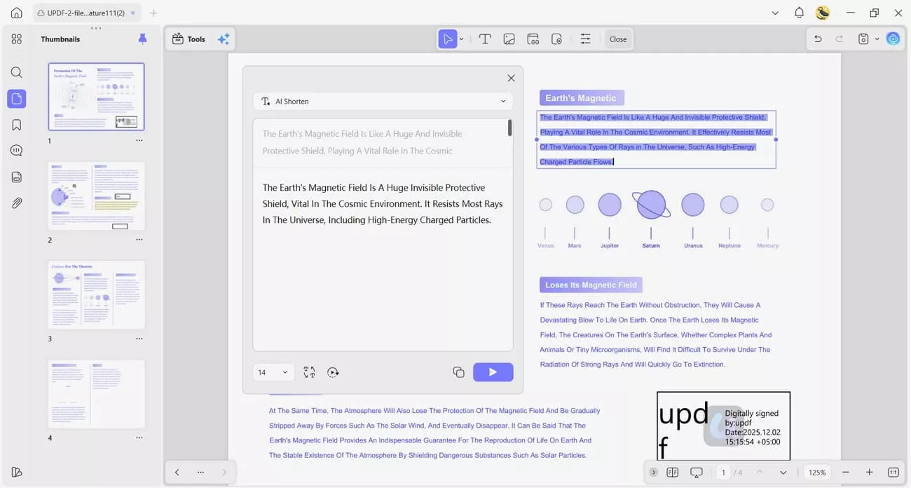 ai editing agent updf