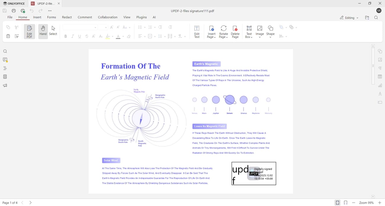 onlyoffice pdf editor basic controls