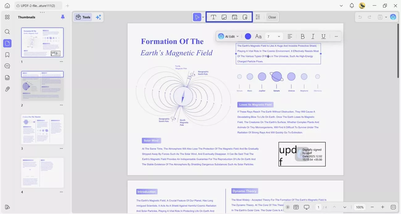 edit pdf text images updf