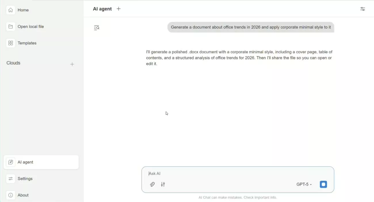 generate ai text onlyoffice editor