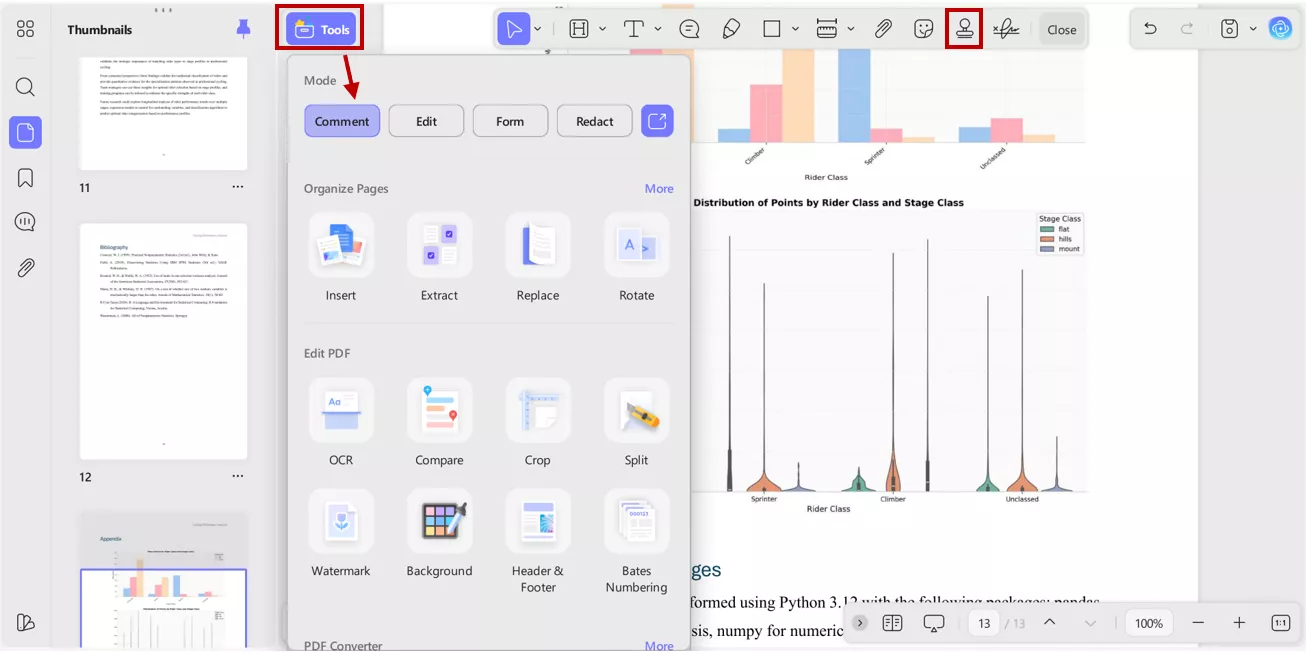 using comment mode in updf for stamp creation