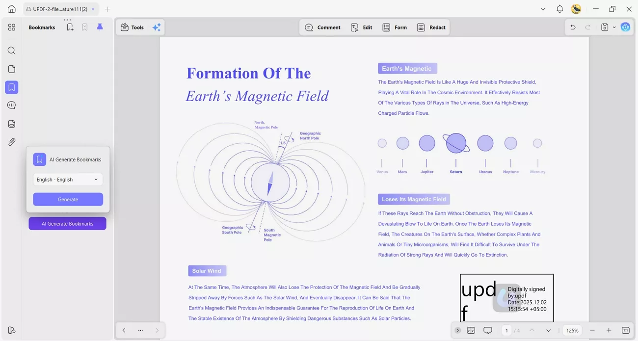 create ai powered bookmarks updf agent