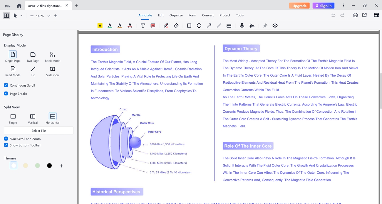 use pdf reader pro area zoom