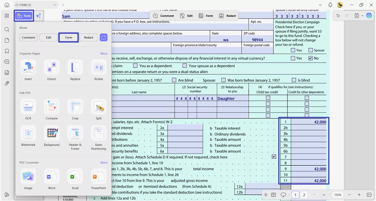 fill updf fillable form fields