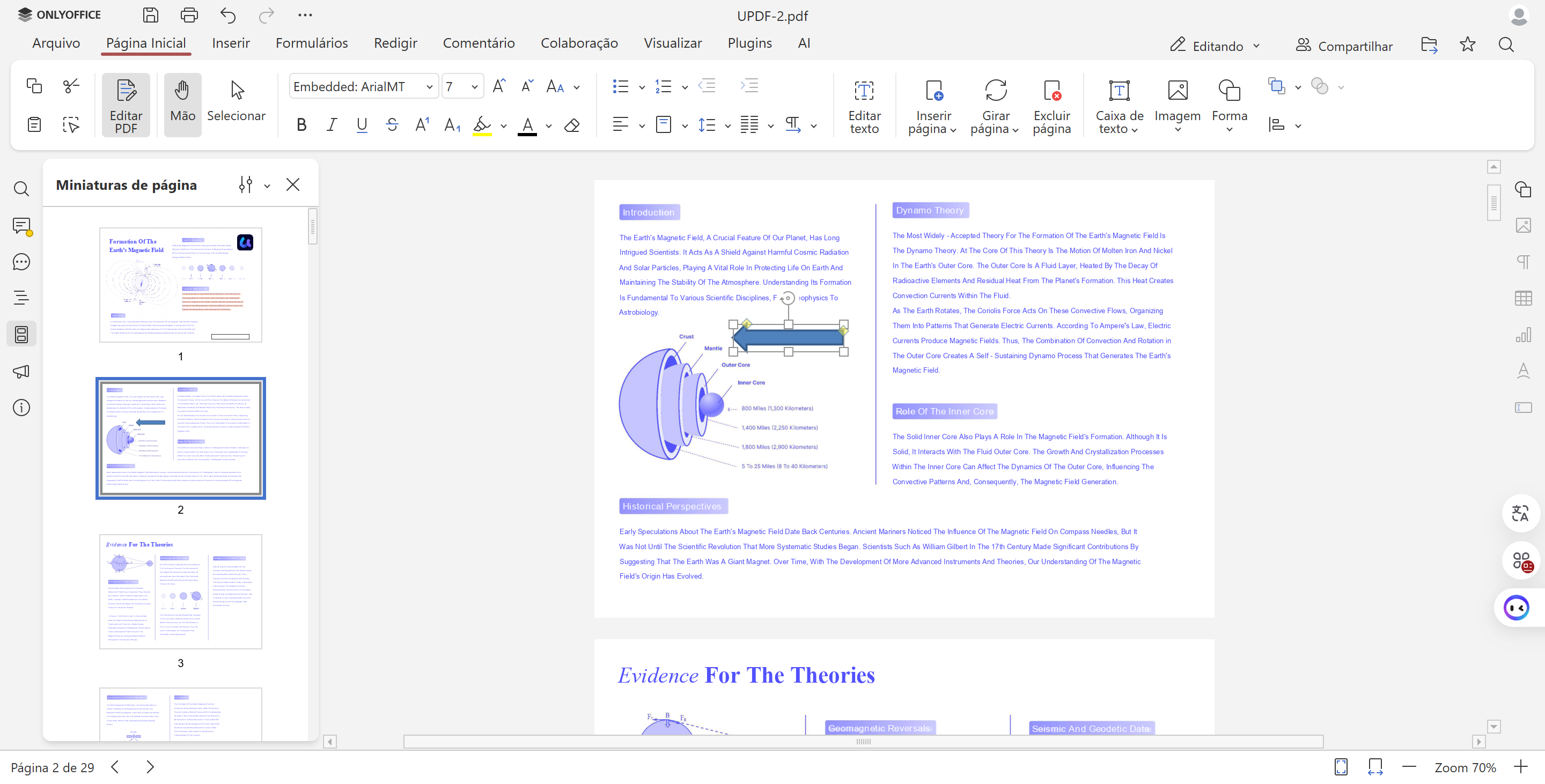 Usar formas para anotar PDFs no OnlyOffice