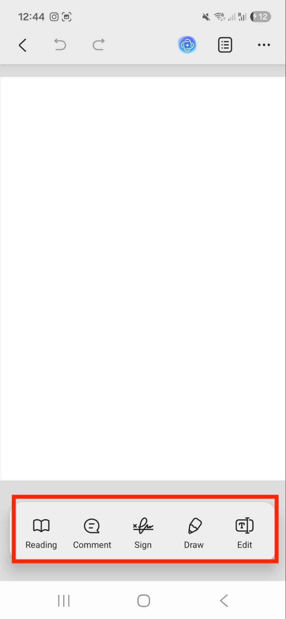 blank page created