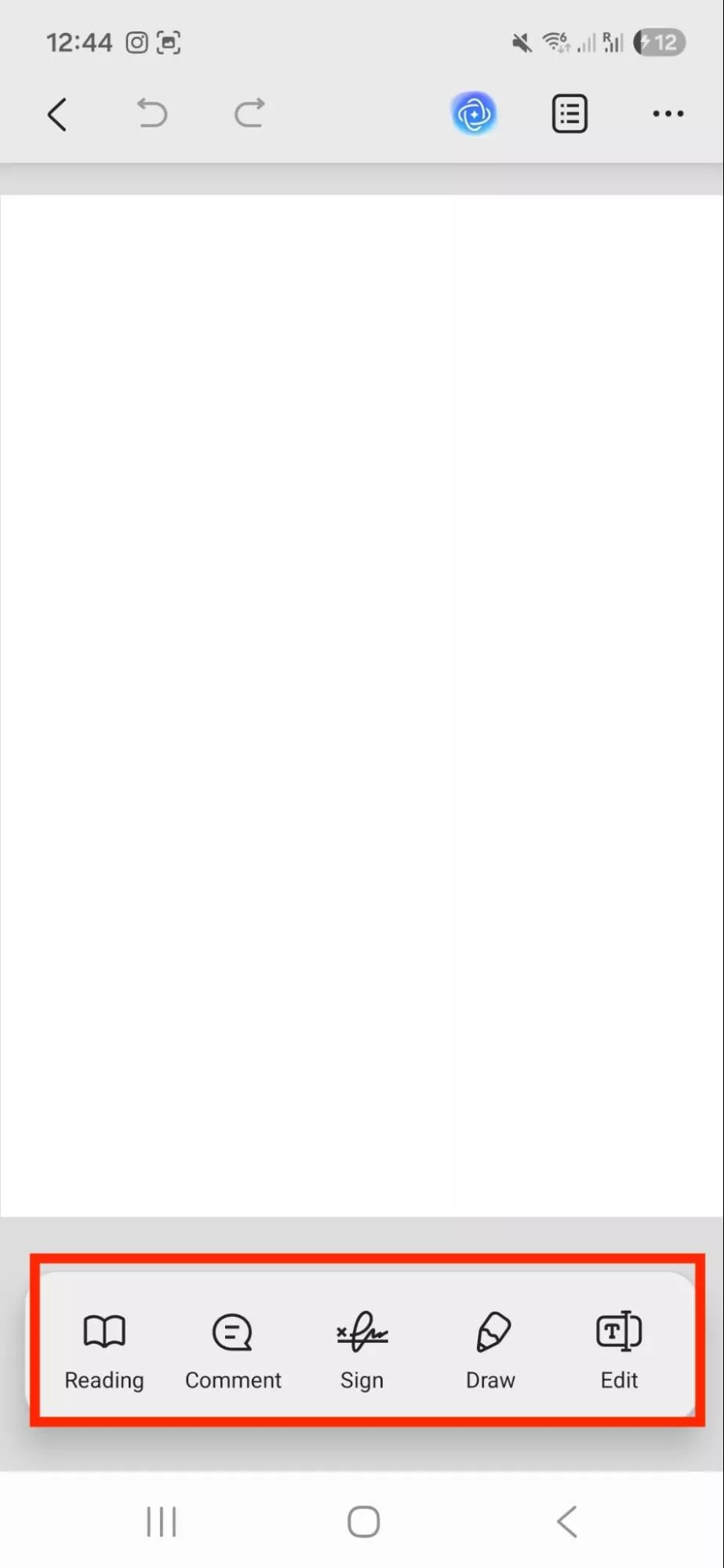 blank page created