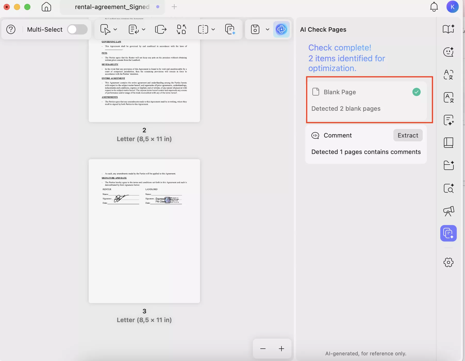 remove blank pages