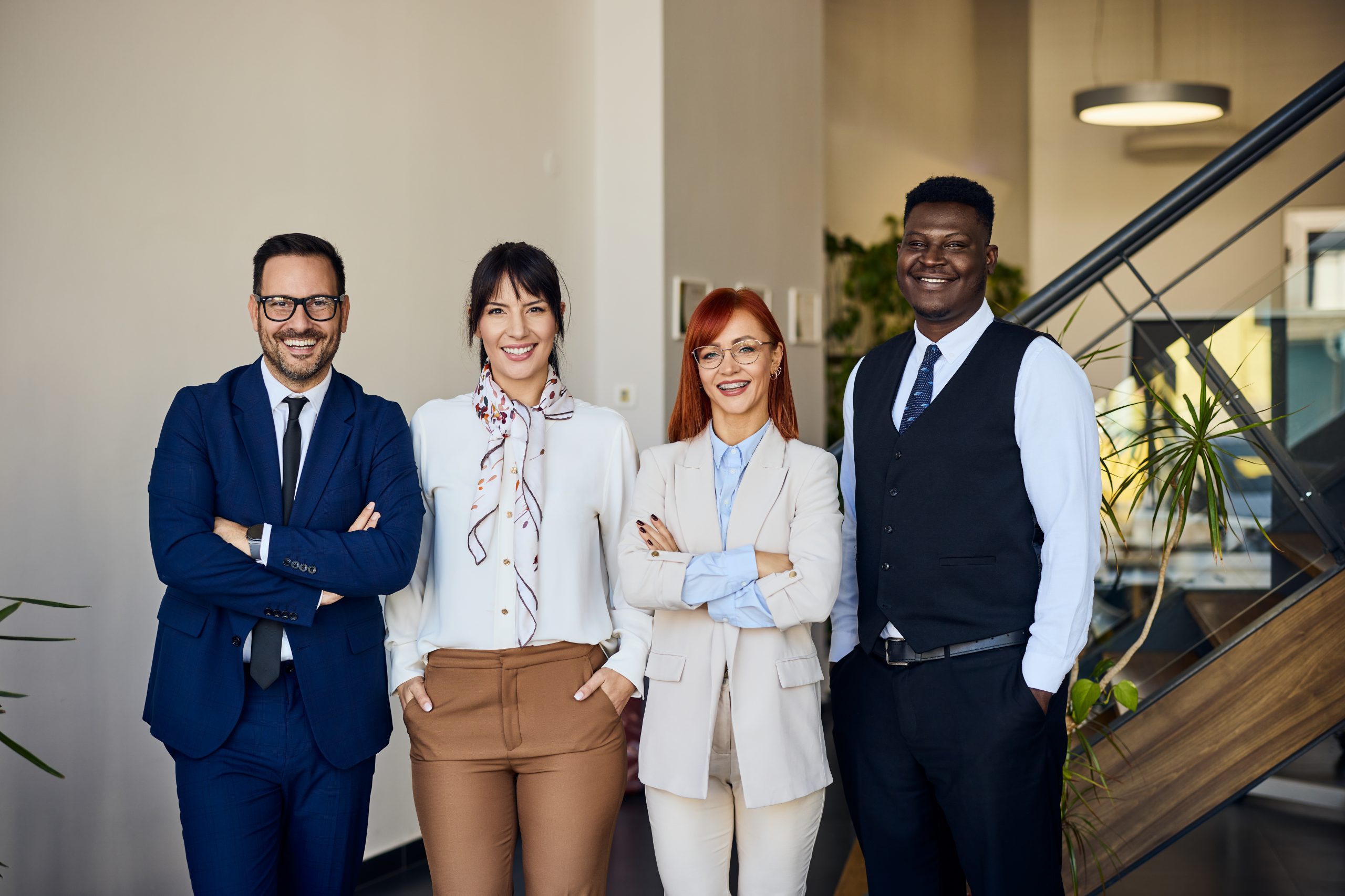 confident team of professionals