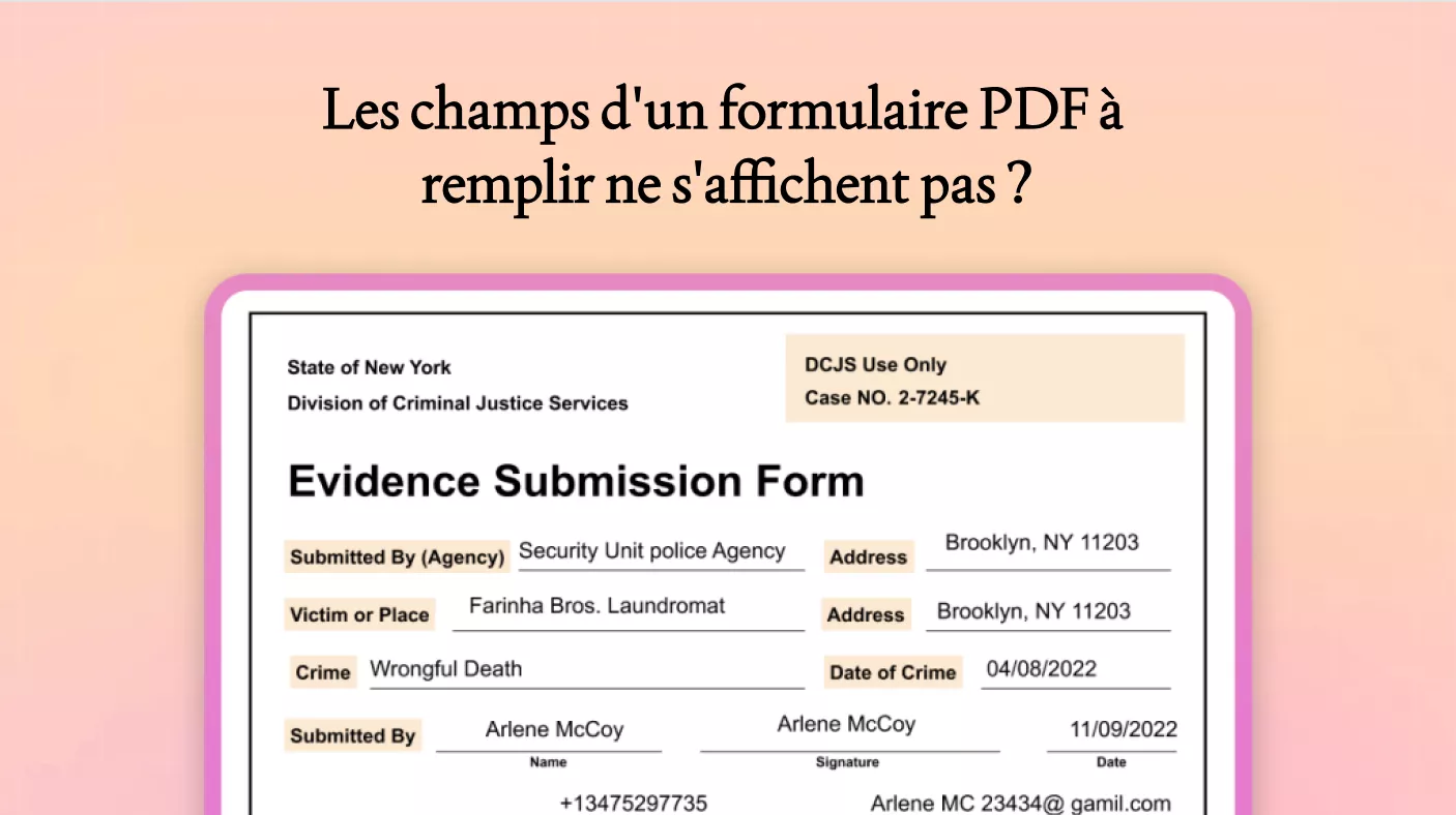 Les champs d'un formulaire PDF à remplir ne s'affichent pas ?