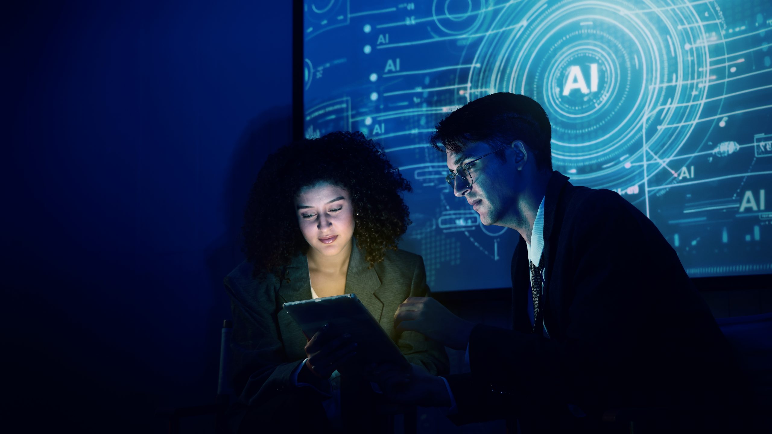 data scientists discussing artificial intelligence