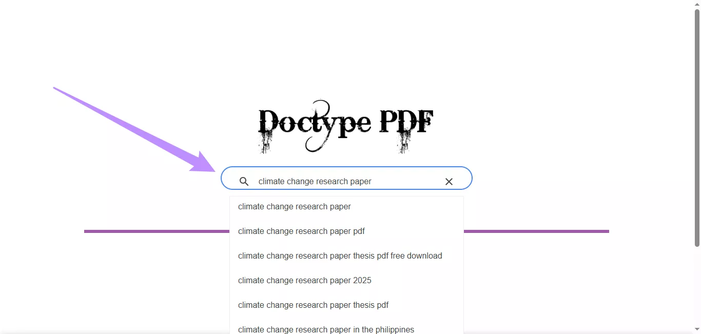  enter a query in doctype pdf