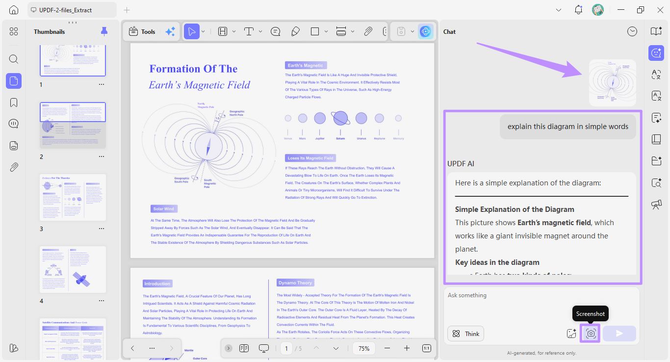 screenshot to ai on desktop