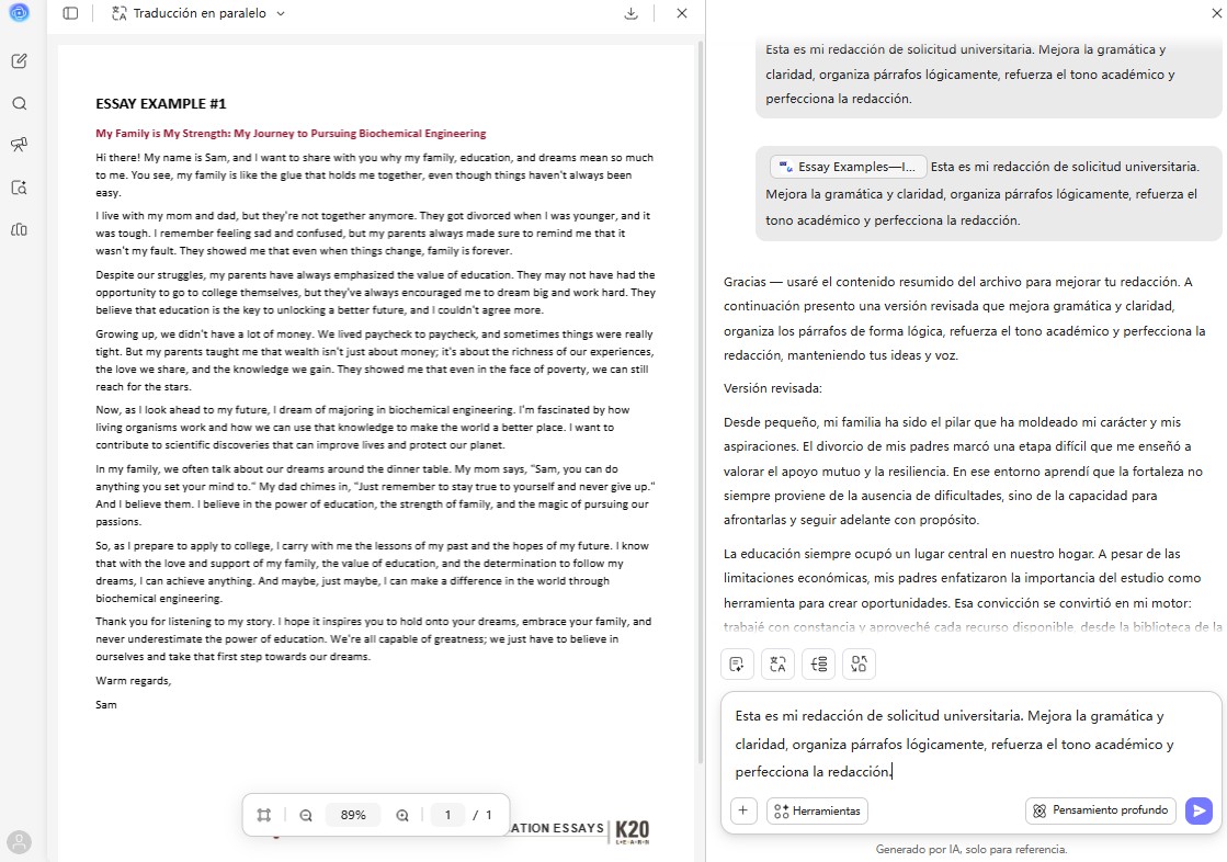 Cómo usar el editor de ensayos UPDF AI