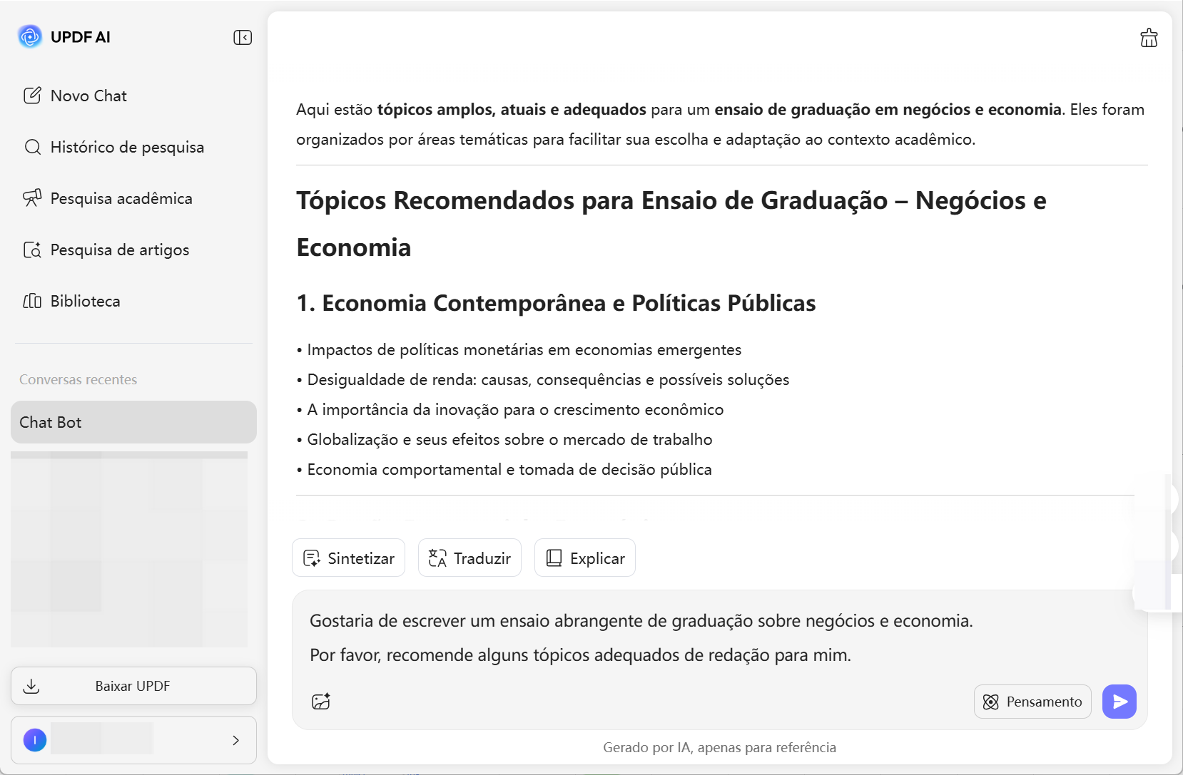 Negócios e Economia