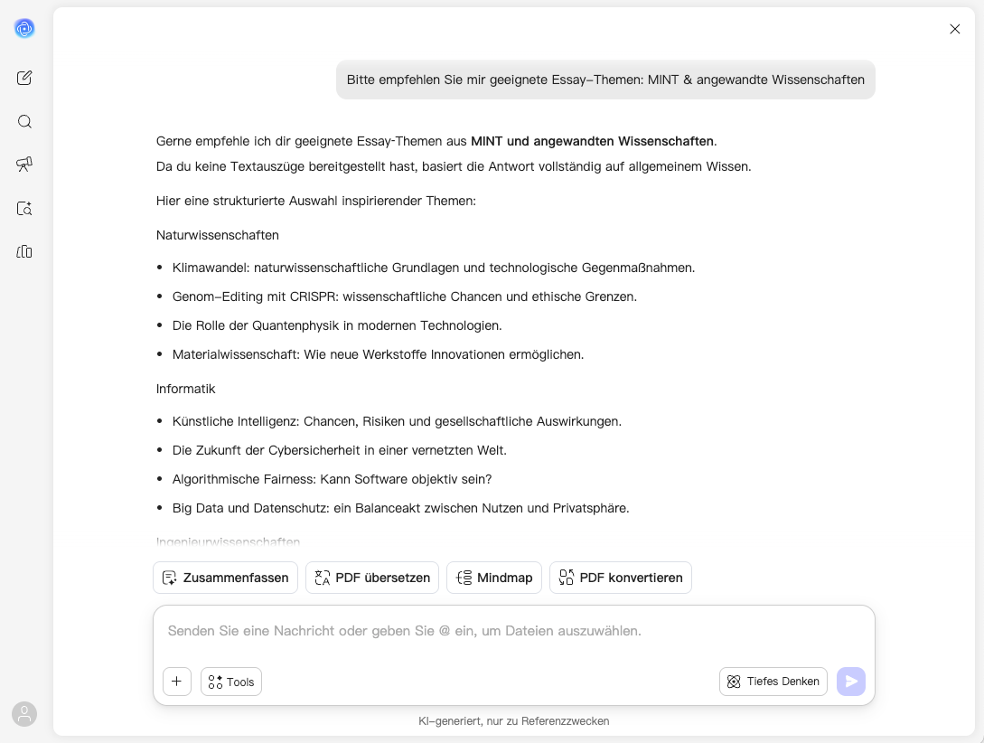 MINT & angewandte Wissenschaften