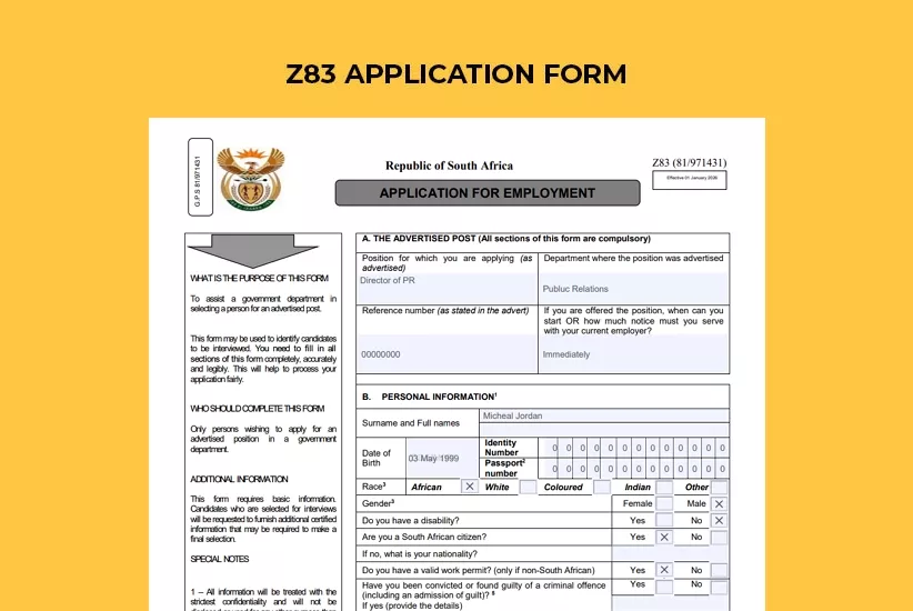 z83 application form South Africans