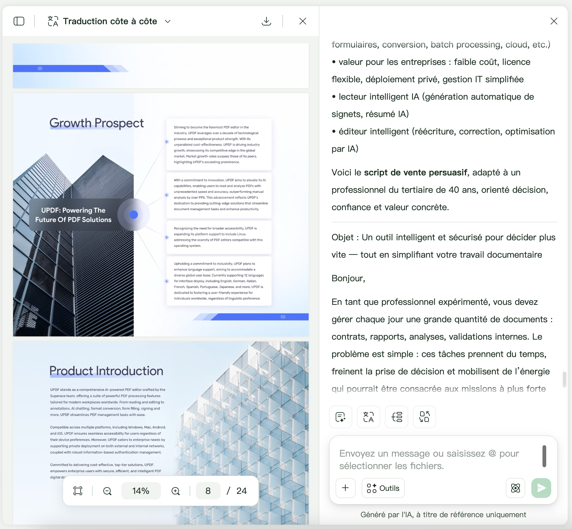 use updf ai sales script generator