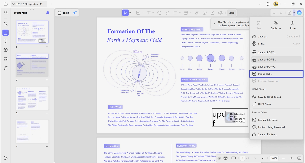 save pdf as image pdf