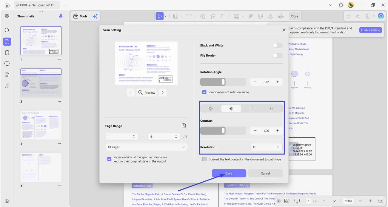 adjust resolution brightness pdf