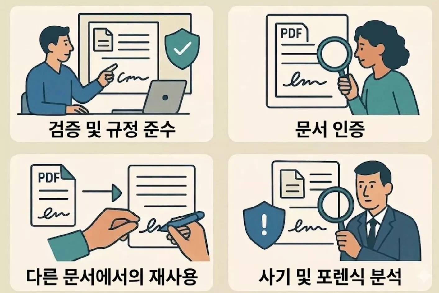 pdf 서명 추출 필요 상황
