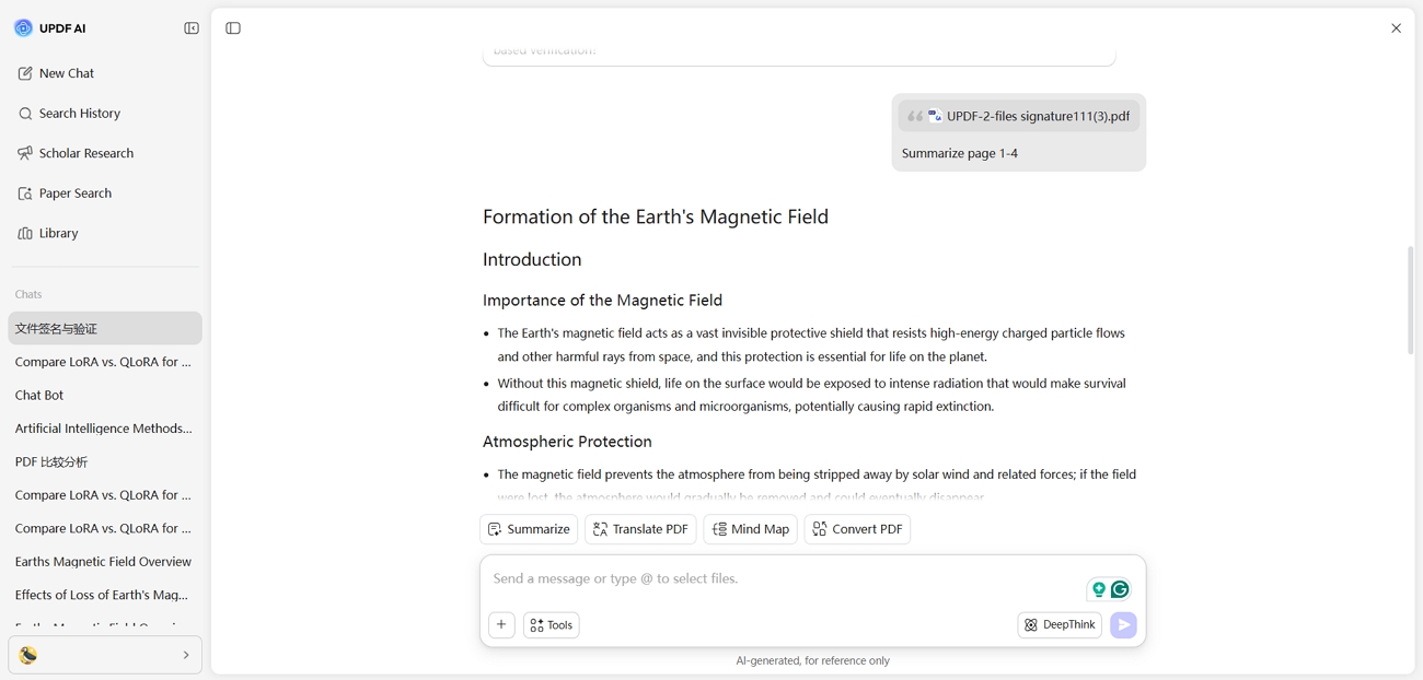 summarize long pages pdf concise explanation