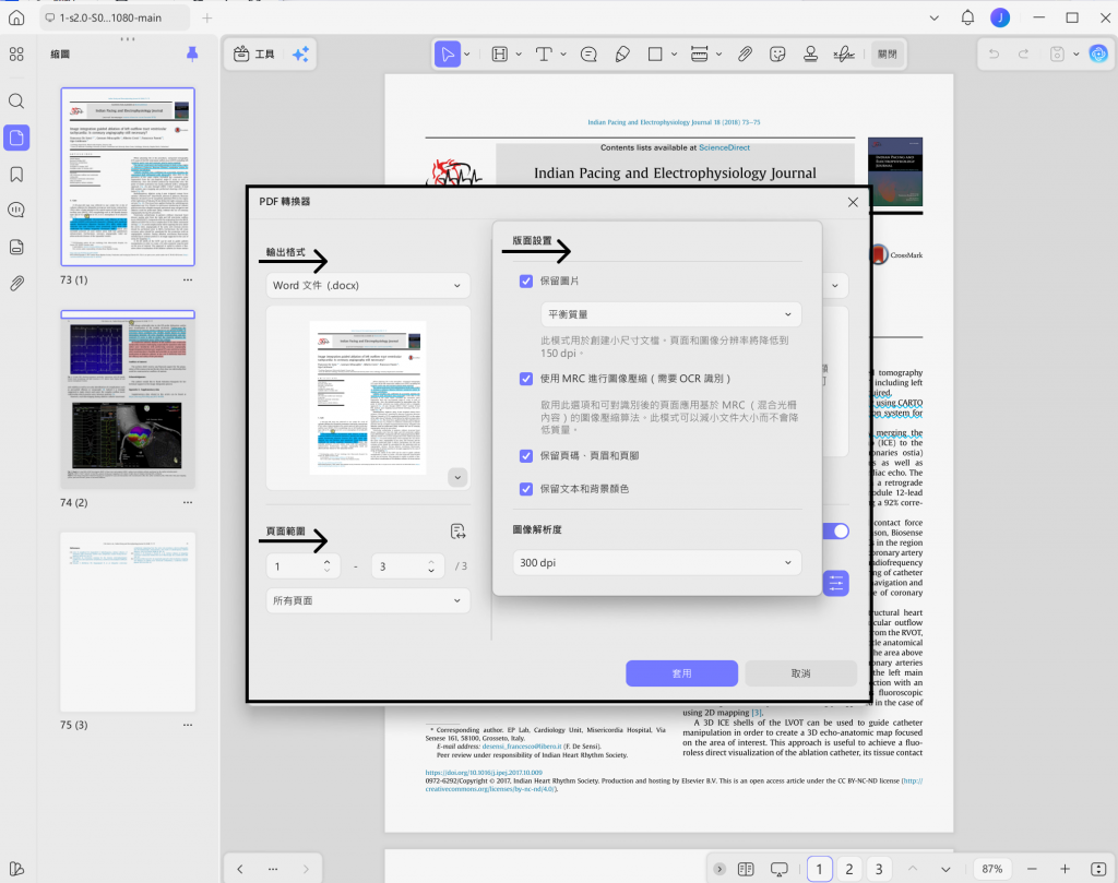 將 PDF 轉為 Word 文件