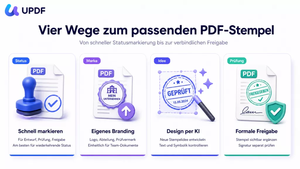 Vier Wege zum passenden PDF-Stempel
