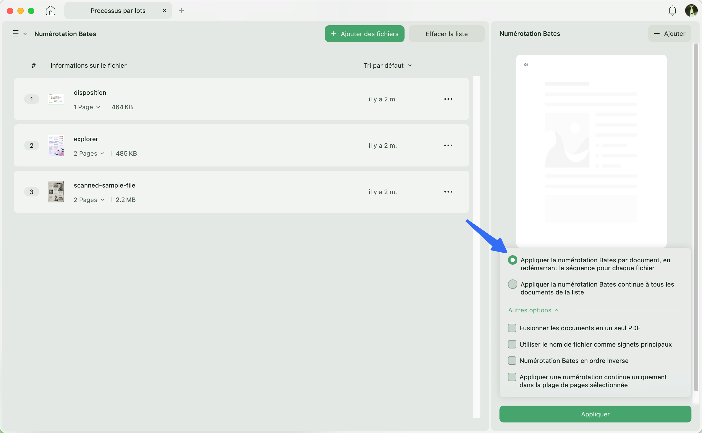 Appliquer la numérotation Bates dans UPDF pour Windows