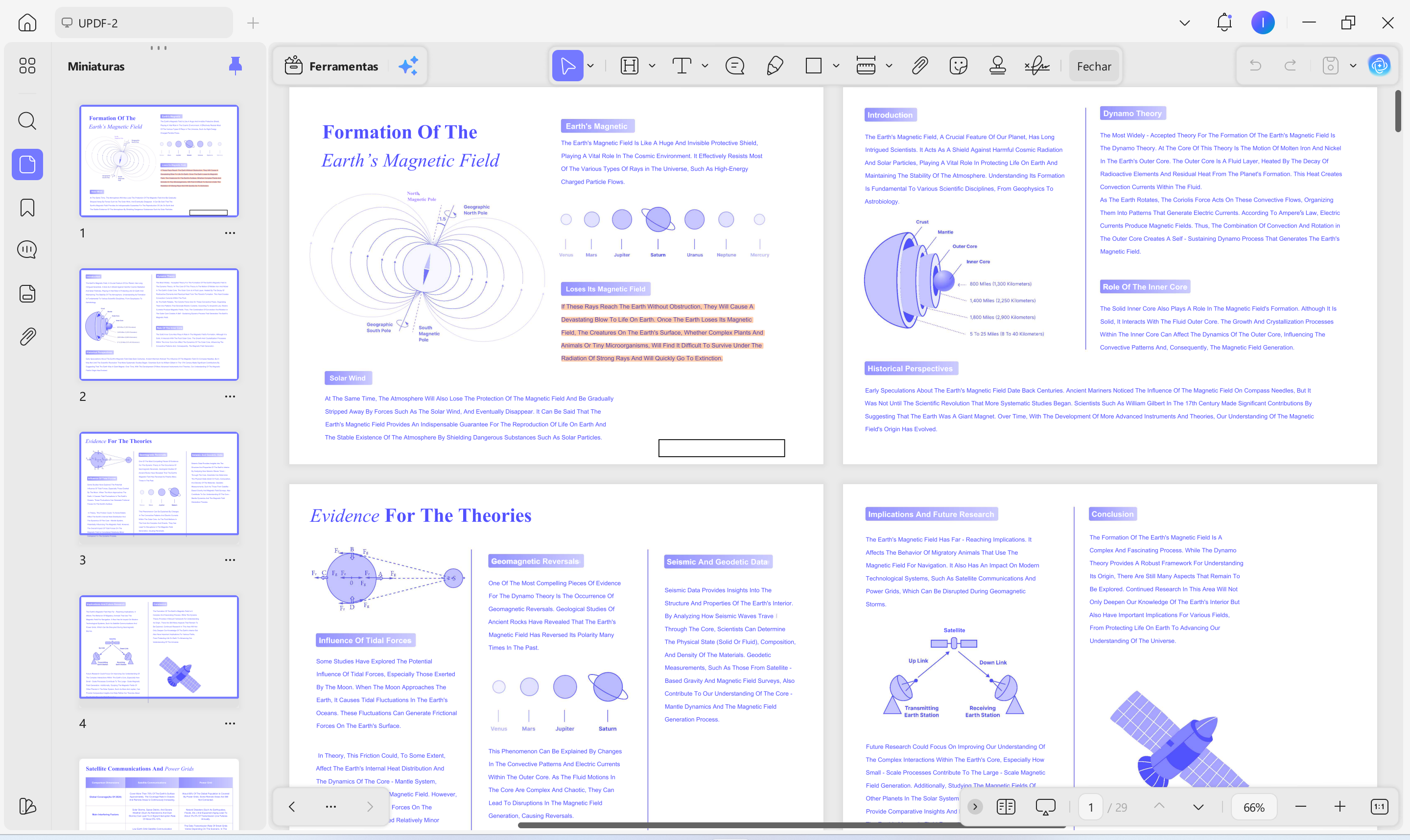 Visualizar páginas de PDF em vários modos no UPDF