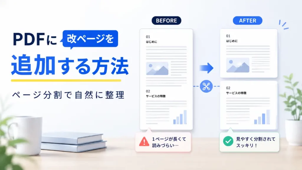 PDFに改ページを追加する方法