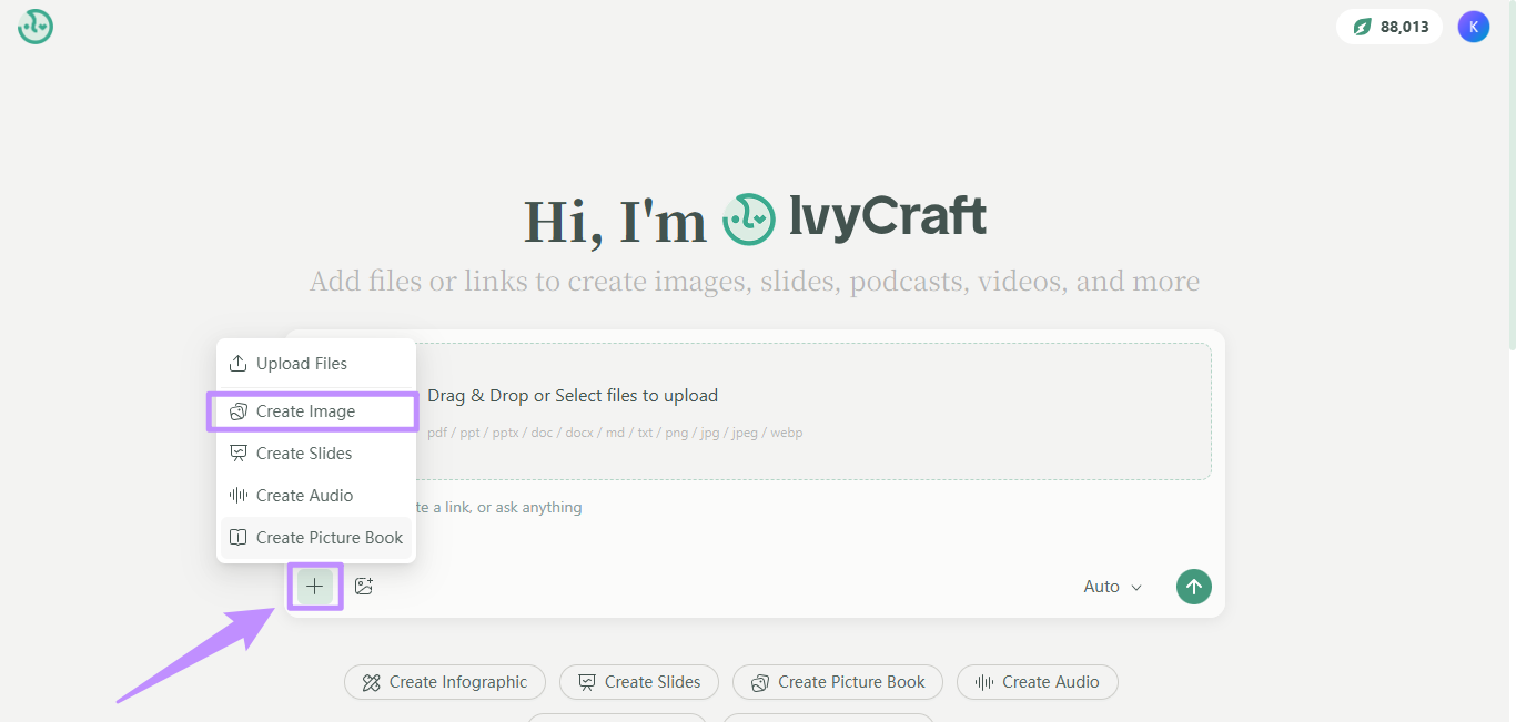select create image