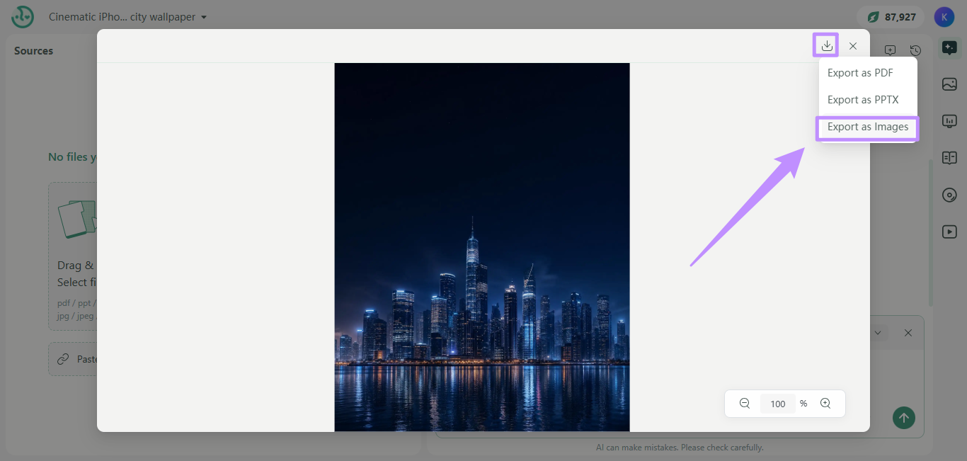 export the image