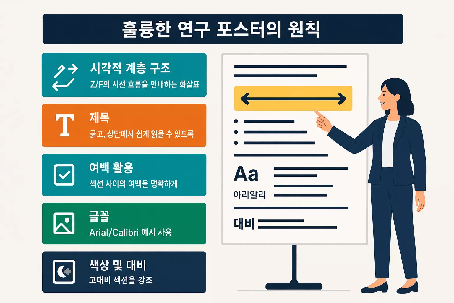 연구 포스터의 구성 요소
