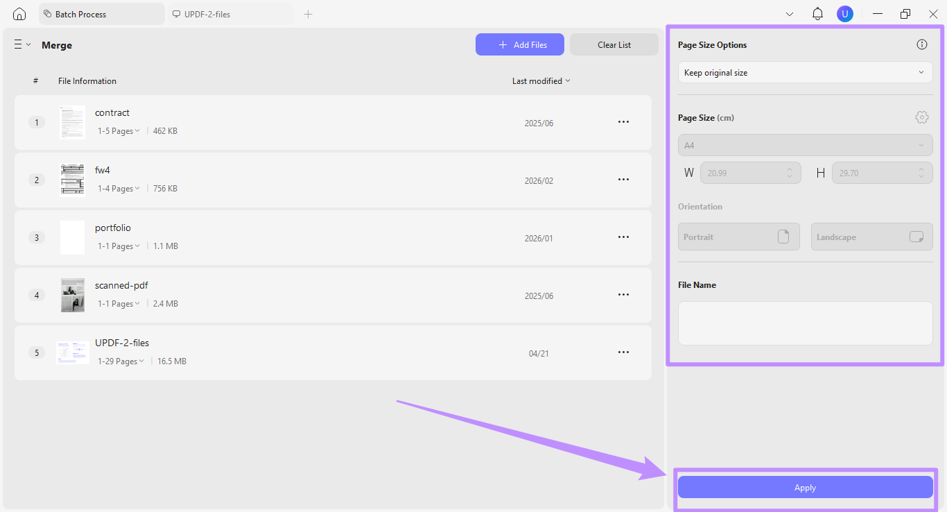 adjust settings and click apply
