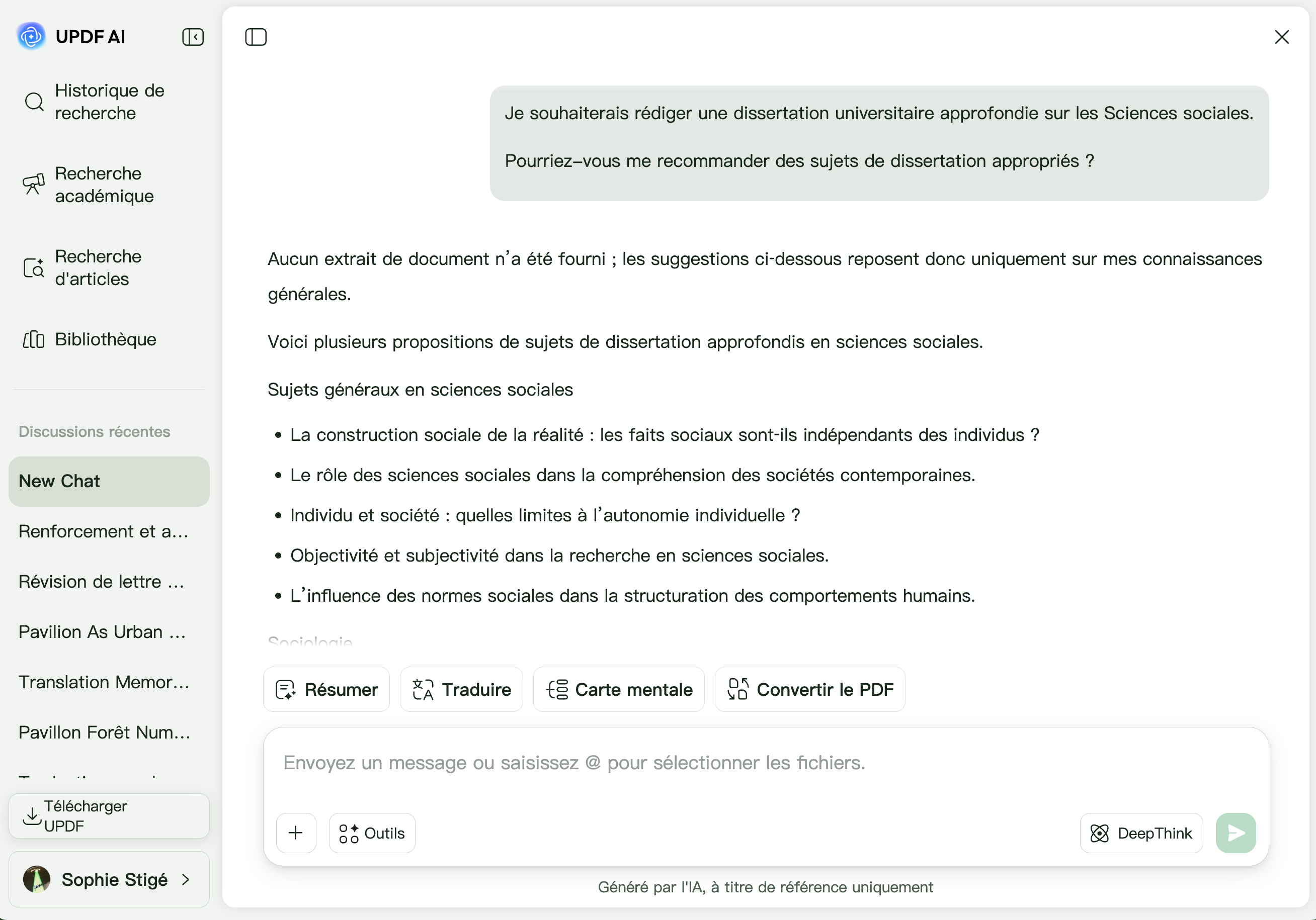 Sciences sociales