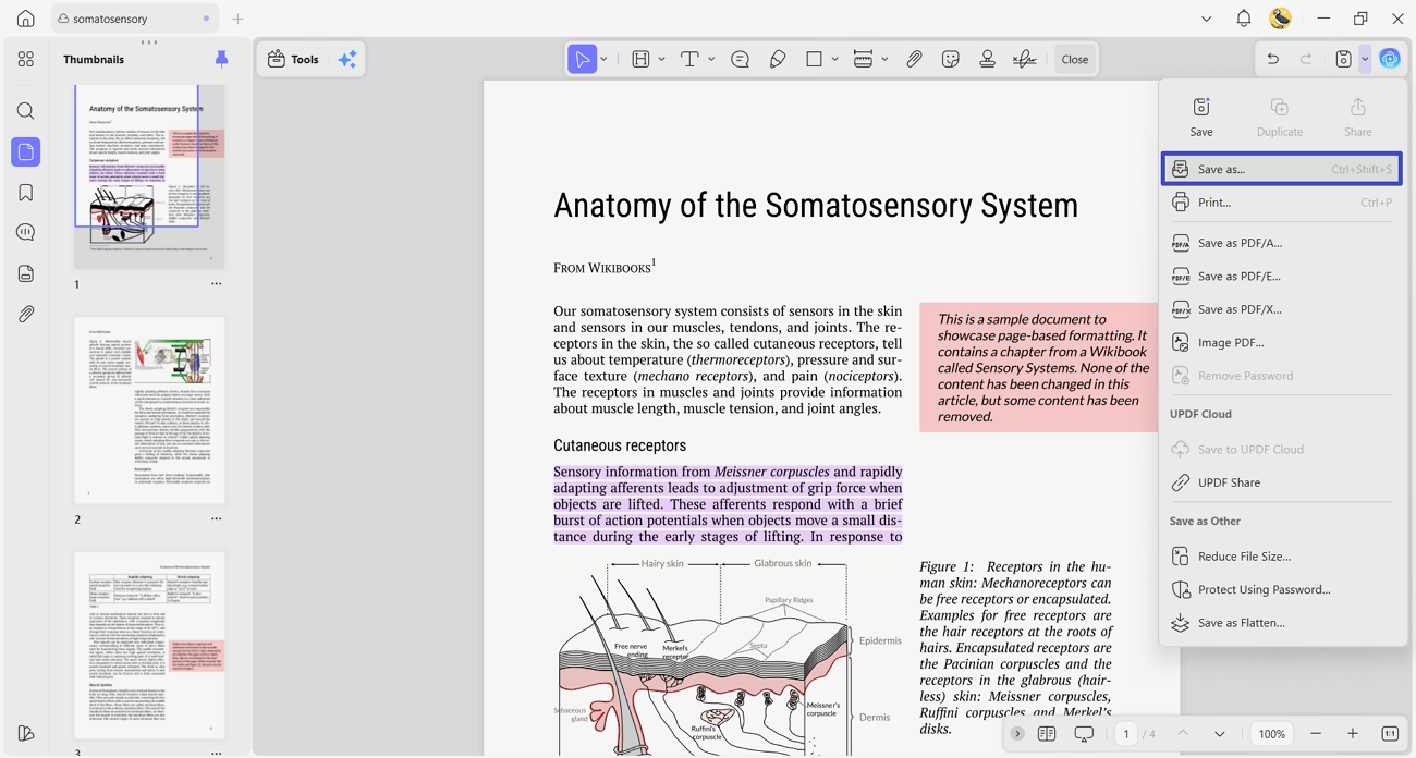 save final edited pdf textbook updf