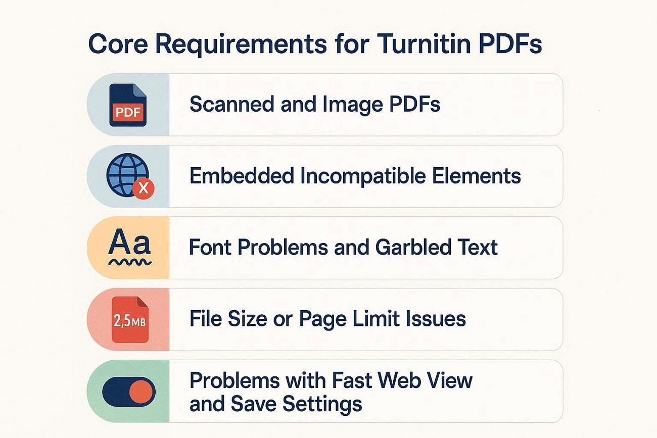 common reasons turnitin pdf rejection