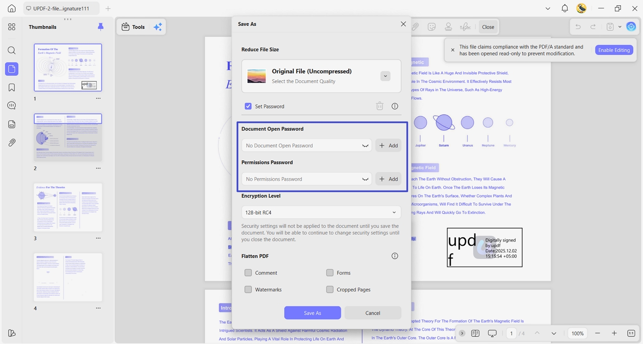 turnitin pdf security settings review