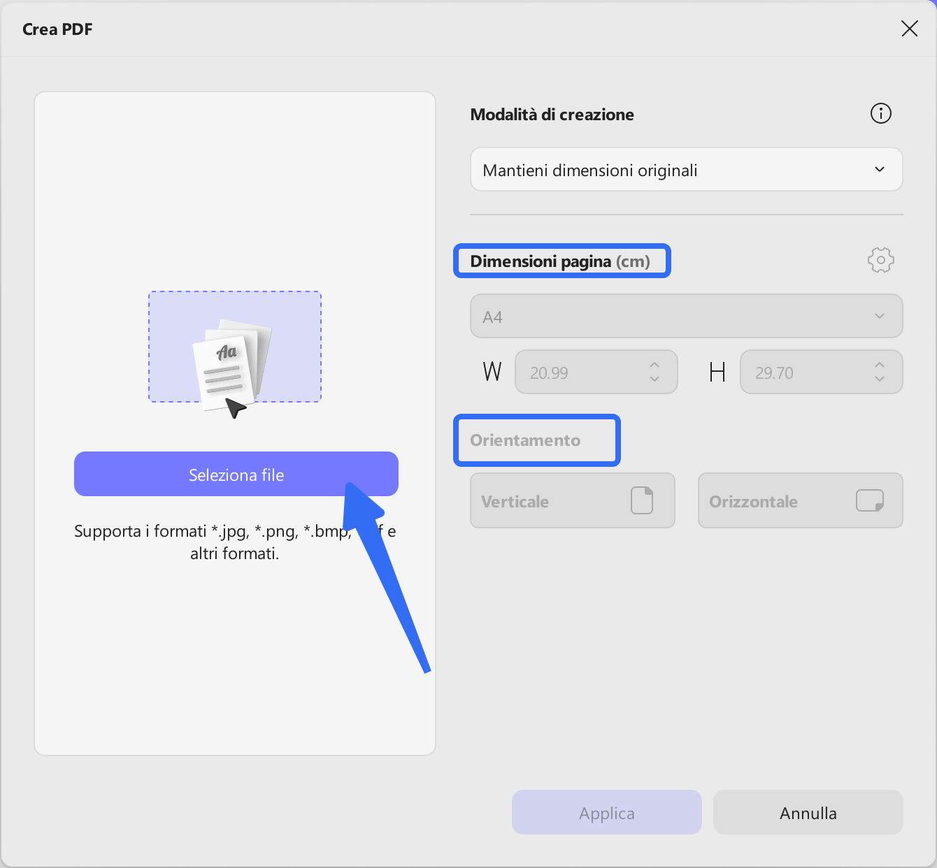 adjust page size and other properties