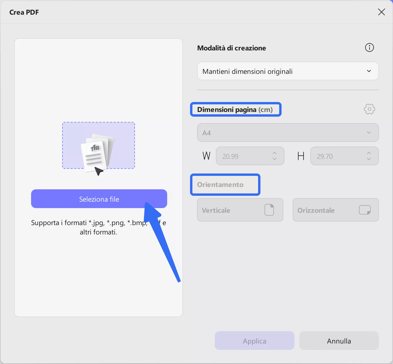 adjust page size and other properties