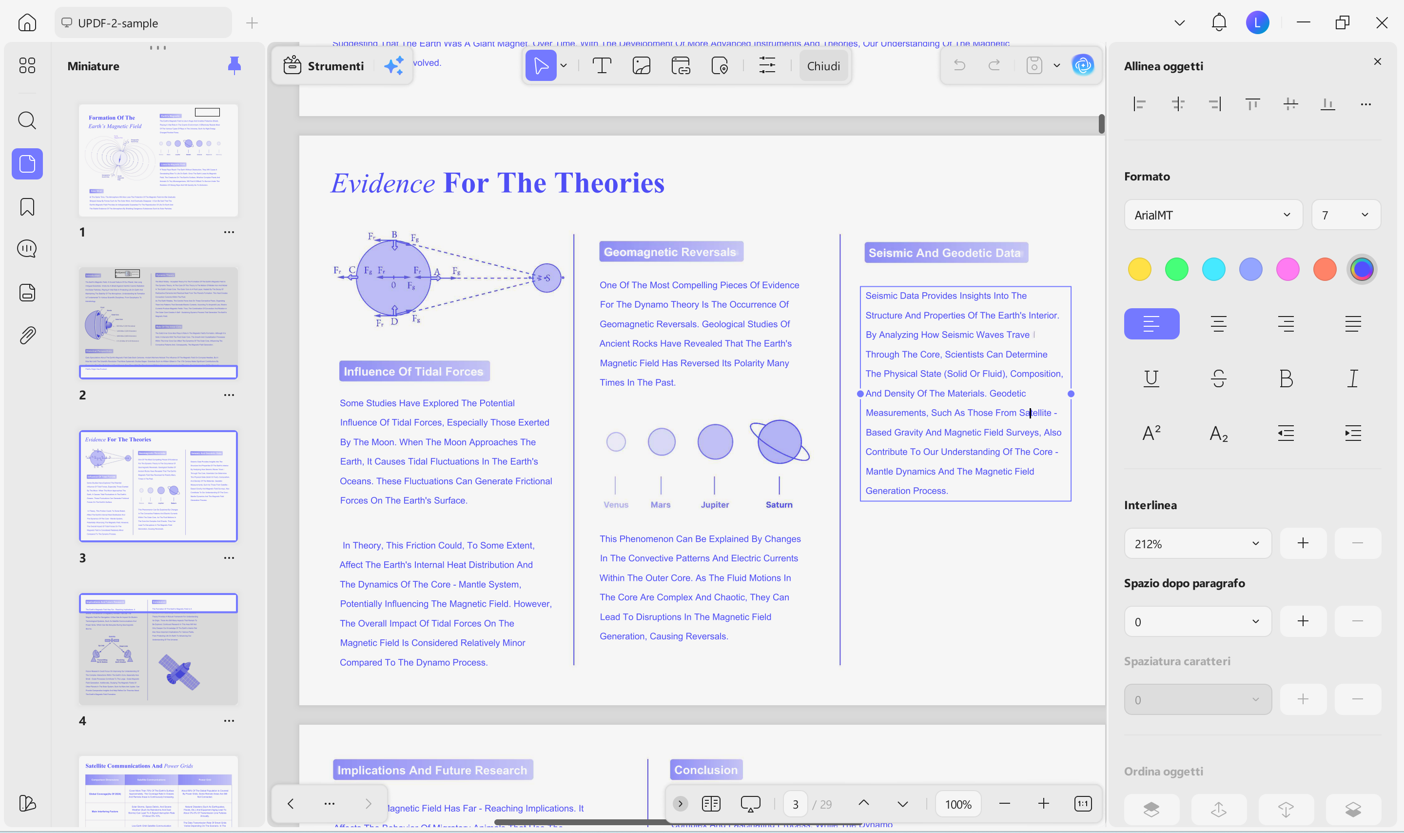 change pdf text size color