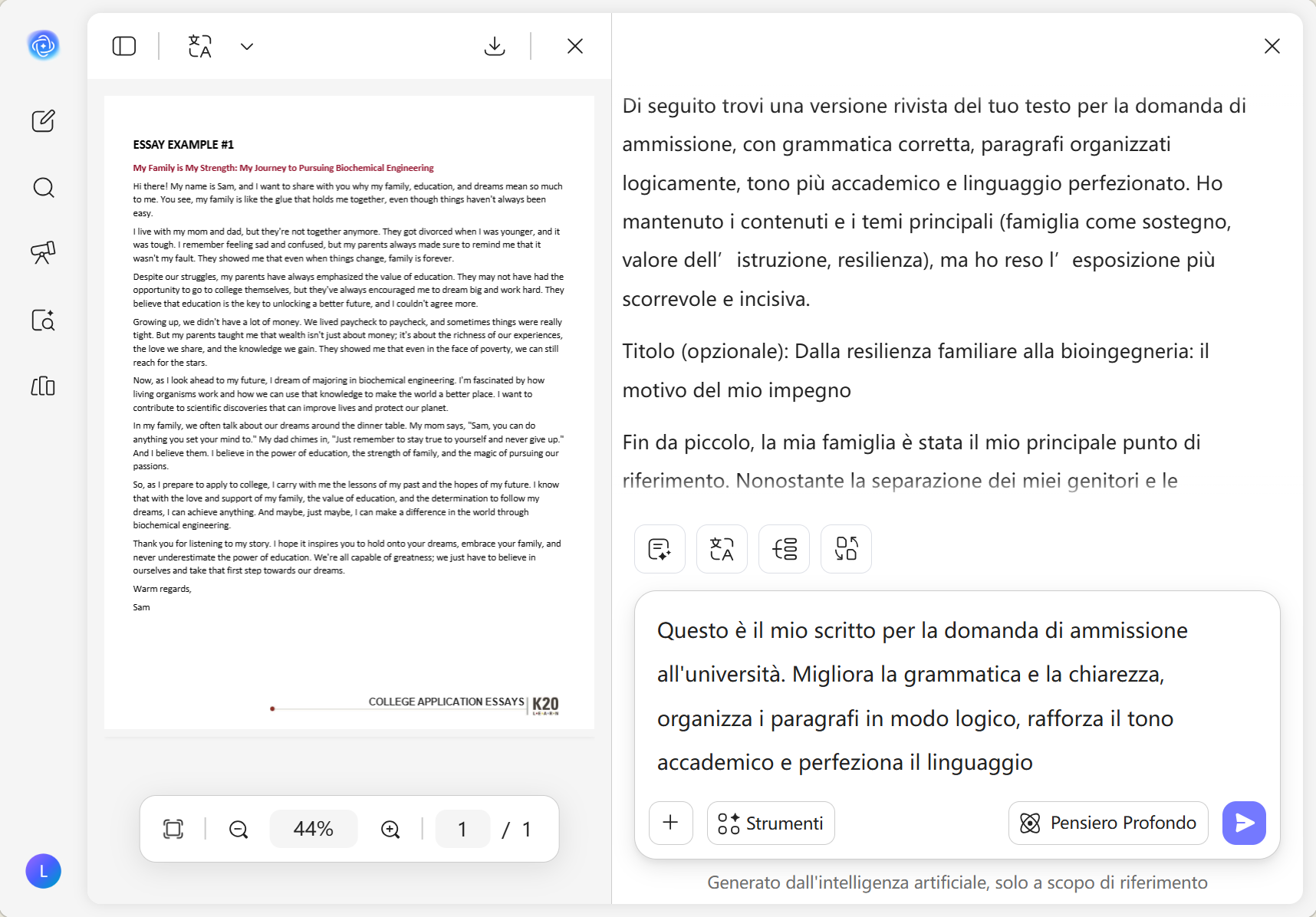 come usare l'editor di saggi UPDF AI