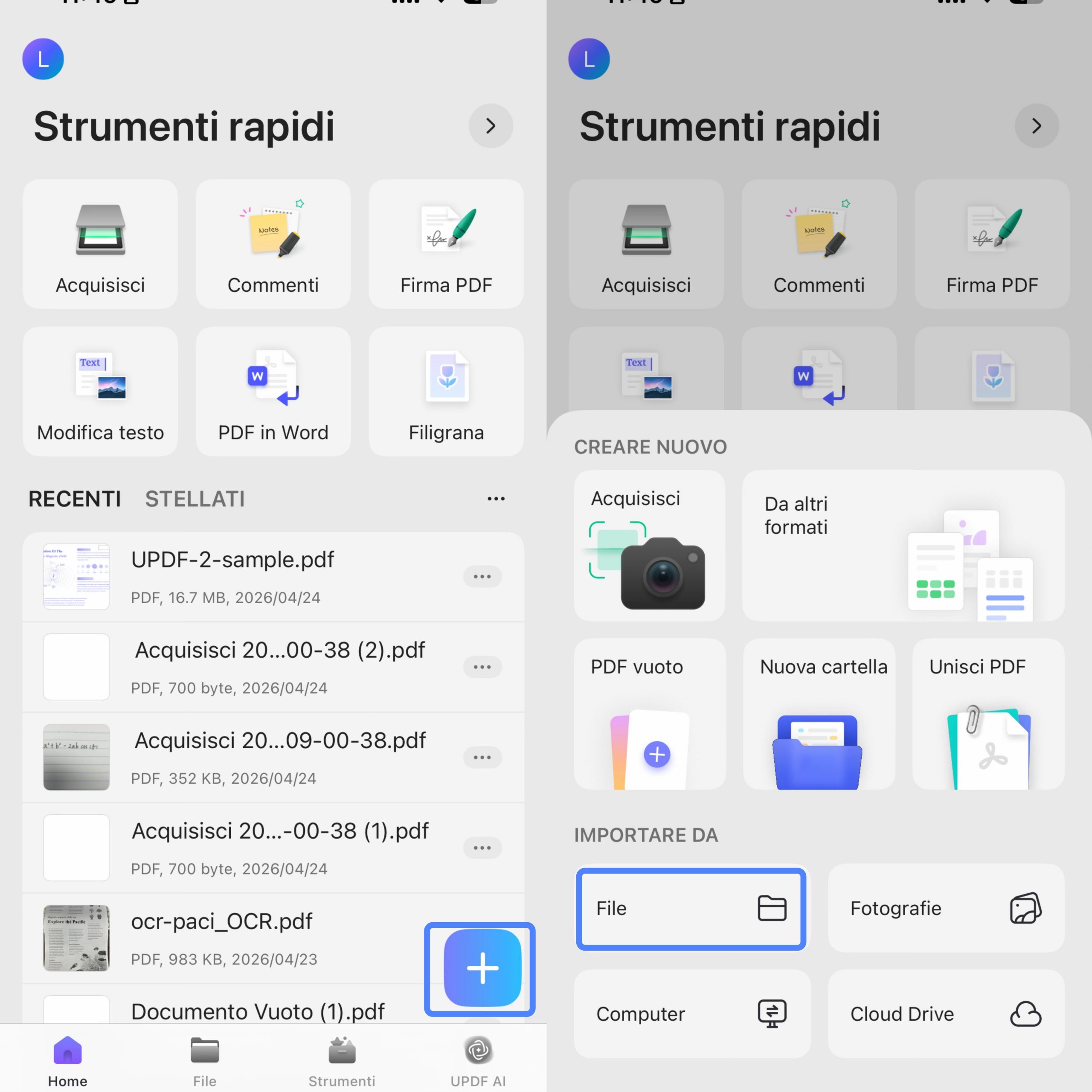 click + and choose my folders