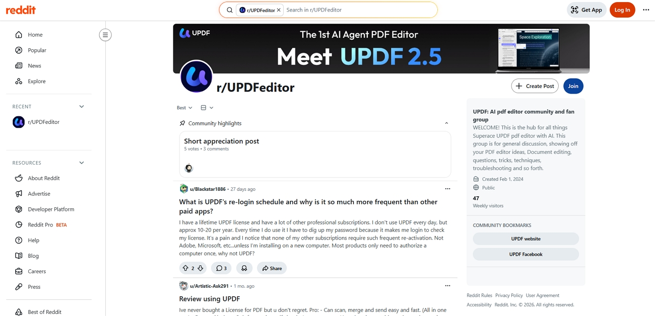 reddit updf editor channel discuss queries